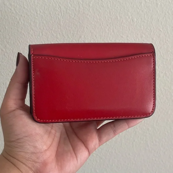 Coach Scarlet Card Wallet with Gold Accent - Picture 2 of 5